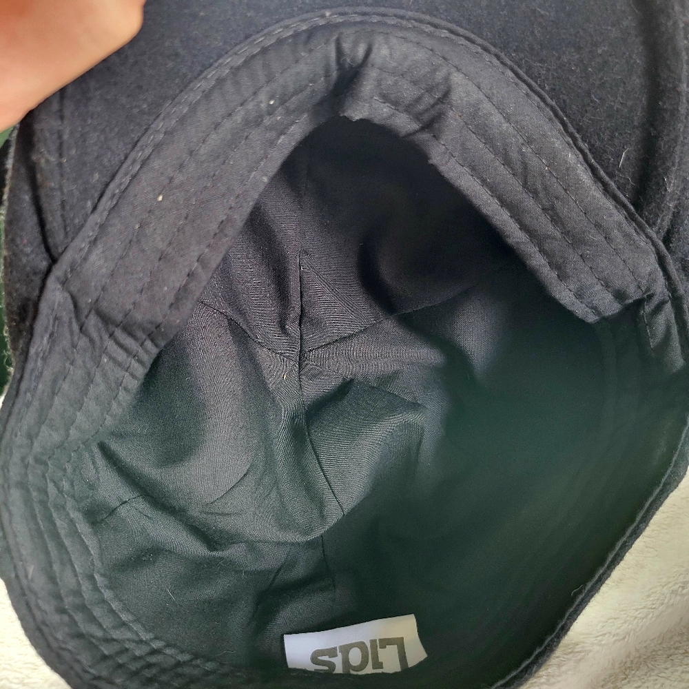 ✨️HP✨️Lids | Y2K Classic Black Newsboy Cabbie Wool Blend Cap (SIZE S/M) - Picture 9 of 9